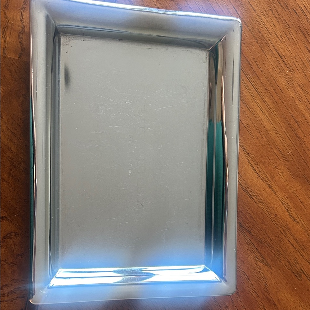 Silver Burberry Rectangular Tray